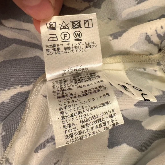 LOUNIE Japan Abstract Print Midi Dress - Size 36 (US S) - Tie Waist & Pockets - Picture 11 of 12